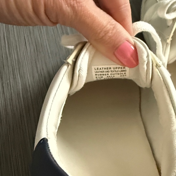 Tory Burch White and Blue Sneakers size 8.5